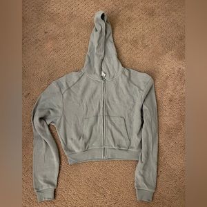 Skims Waffle Zip-Up Hoodie